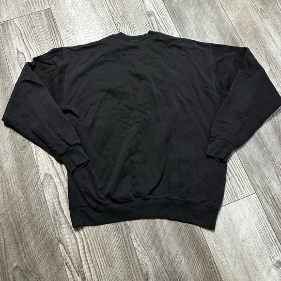 Vintage Towson University yellow embroidered black crewneck sweatshirt Maryland - Picture 5 of 5